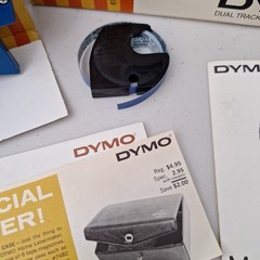RARE Vintage Dymo M-38D Dual Track Home Handheld Label Maker /Original Box WORKS