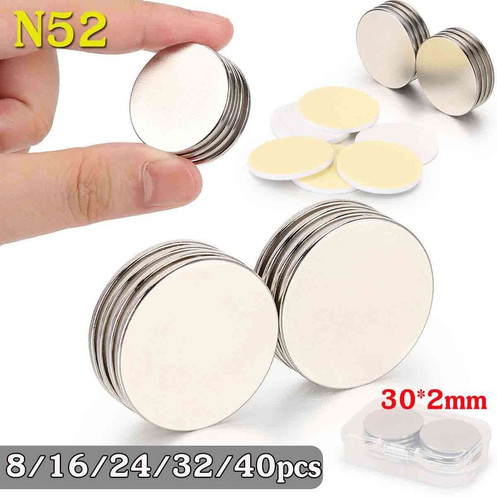Super Strong N52 Rare Earth Round Neodymium Magnet Disc Thin Tiny Small 30mm lot