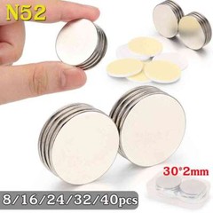 Super Strong N52 Rare Earth Round Neodymium Magnet Disc Thin Tiny Small 30mm lot