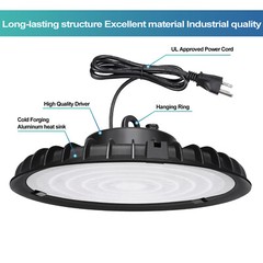 200W LED UFO High Bay Lights Super Bright Warehouse Factory Shop GYM Light Lamp