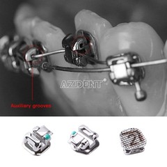 AZDENT Dental Orthodontic Self-Ligating Brackets Brace MBT Roth 0.022 Hooks/Tool