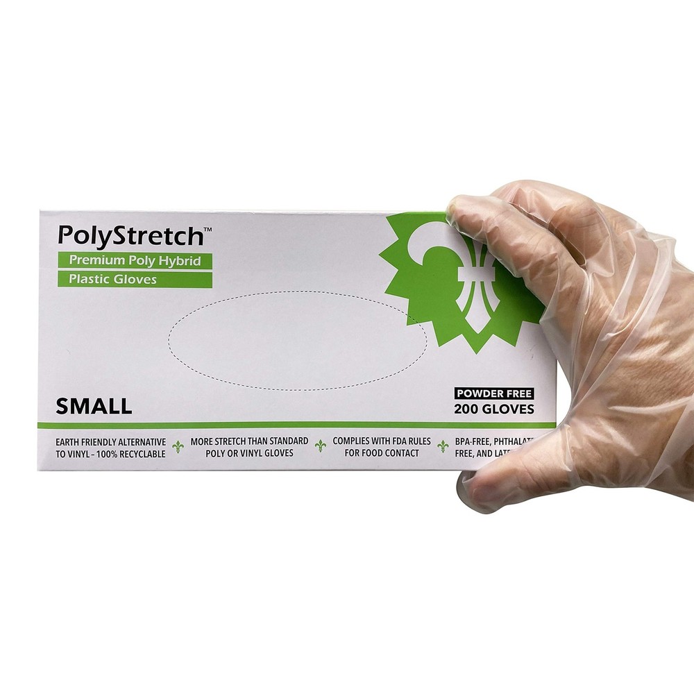 Kingseal 2000 Count Polystretch Tpe Poly Hybrid Disposable Gloves Powder-Free