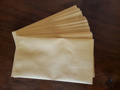 15 NEW KRAFT #7 ENVELOPES COIN DOLLAR BILL JEWELRY STAMPS SEEDS SIZE 3.5″ X 6.5″