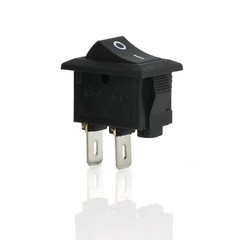 On/Off Switch 12V DC Black Rocker Flip Rectangle 1/2″ x 3/4″ Universal 2-Pin I/O