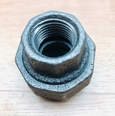 LOT OF 6 INDONESIA 1/2″ BLACK MALLEABLE IRON PIPE FITTING THREADED