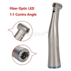 Dental 1:1 Fiber Optic LED Contra Angle Handpiece 4 Spray Push Button fit NSK po
