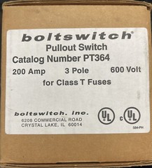 Boltswitch PT364 200 Amp 600v New In Box