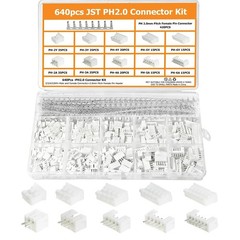 640PCS JST PH 2.0mm Connector Kit PH2.0mm Adapter Cable Terminal Connectors Set