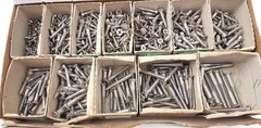 Large Lot Phillips Flat Head Wood Screws Nickel Plated USA #4 to #10 NEW Sharon