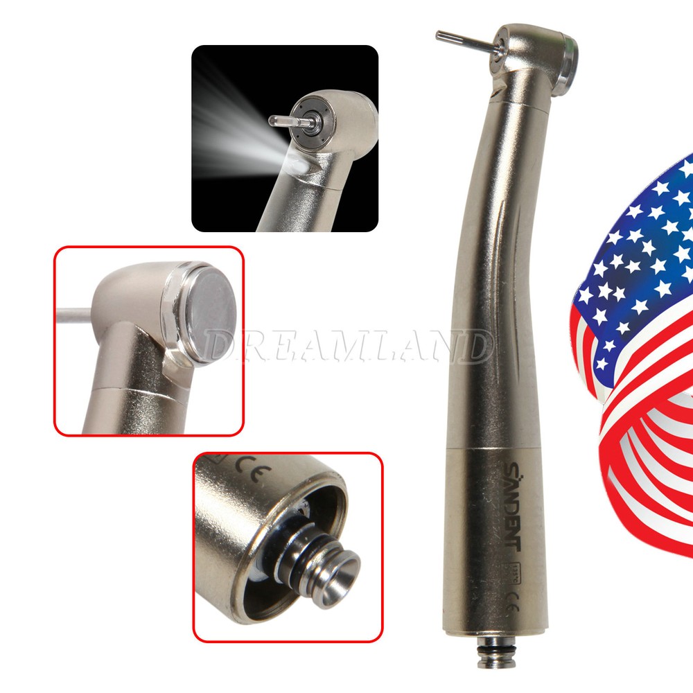 NSK Style Dental LED Fiber Optic High Speed Handpiece / With 6Hole Quick Coupler
