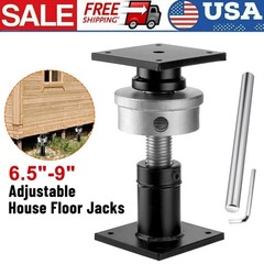6.5-9″ House Floor Jacks Adjustable Small Screw Jacks Post Home Leveling Black