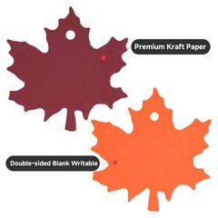 jijAcraft 150Pcs Maple Leaves Tags with String – 5 Colors Fall Gift Tags, 2.4…