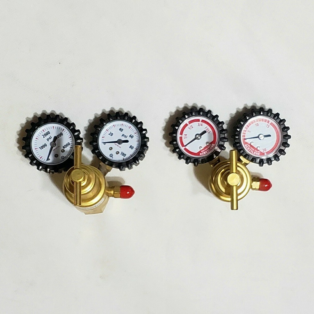 Uniweld Regulator Set RO100 Oxygen RMC100 Acetylene MC Cutting Welding Torch New