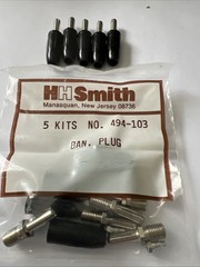 HH SMITH 494-103 BLACK BANANA PLUG 5 PCS KIT NEW IN PACKAGE 30 DAY RETURNS