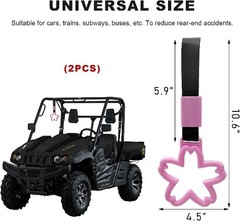 Sakura Shaped Car Handle Rings – Cherry Blossom Hand Strap D Color: Light Pink