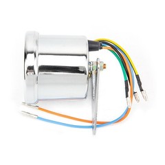 Motorcycle Tachometer with LED Backlit Retro Stainless Tacho Gauge 13000RPM