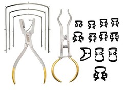 Rubber Dam Kit w/ 12 Anti-Reflection Clamps and Small Medium Large Frames ARTMAN