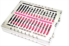10 GERMAN DENTAL AUTOCLAVE STERILIZATION CASSETTE BOX TRAY FOR 15 INSTRUMENT