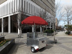 Mobile Hot Dog Cart Trailer Concession Food Vending Stand Kiosk Vendor Hotdog