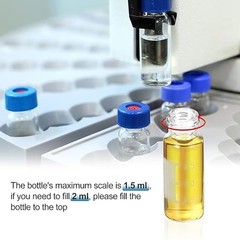 100/1000Pcs 2mL Glass vial Lab vials Sample Vials w/ Cap w/ 0.25mL Vial Inserts