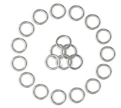 Stainless Steel Round Rings Heavy Duty Solid Metal O Ring Welded Smooth 15~150mm