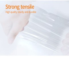 Writable WHITE BLOCK HEAVY DUTY 4Mil Clear Zip Seal Bags Reclosable Top Plastic