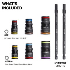 Klein Tools Impact-Rated Flip Socket Set Sae And Metric