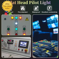 10 PCS Led Indicator Light 12V, Metal 12V Led Light, Waterproof Indicator Light,
