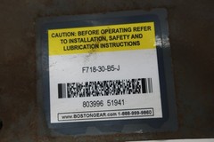 Boston Gear F718-30-B5-J Right Angle Gear Reducer 5/8in 7/8in 0.65hp 30:1