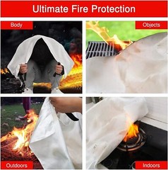 Emergency Fire Blanket Fiberglass Suppression Flame Retardant Home Fire Blanket