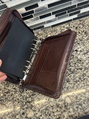 Franklin Covey Americana 6 Ring Full Zip Planner Leather Mahogany/Brown