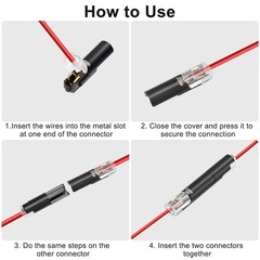 100Pcs 1/2/3 Pin Electrical Wire Connectors Kit Quick Splice Wire Connectors