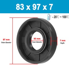 NBR Rotary Shaft Oil Seal /Lip Seal Nitrile 83mm to 94mm Shaft pick your size