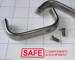 Oval Pull Handle QTY-1 Heavy Duty Solid SS 3.0″ OC Brushed Threaded End E43