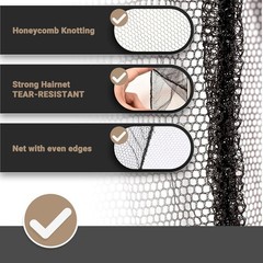 50 Pack Reusable Hair Nets 24″, Black Nylon Mesh for Food Service & Cooking, …