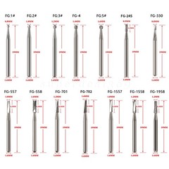 Dental Surgical Tungsten Carbide Steel Burs Drills for High Speed Handpiece FGOS