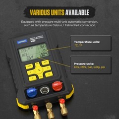 Refrigeration Digital Manifold Gauge Set AC HVAC System Vacuum Pressure Tester