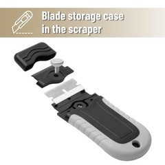 Bates- Razor Blade Scraper, Grey, Locking Scraper Set with Light Grey