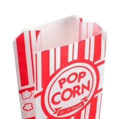 Carnival King Paper Popcorn Bags, 100 Count (Pack of 1), Red, White
