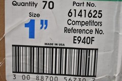 Lot of 70 Cantex PVC Electrical Conduit Couplings 1″ Gray 6141625 E940F