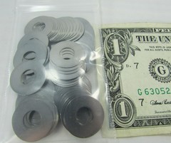 100 Pcs Steel Shim/Spacer Washers .707″ OD x .314″ ID x .010″ Thick Valving Disc