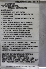INVENSYS ACTUATOR MP-481-129-0-2 120 VOLT 0.95 AMP 50/60 HZ 50 WATT