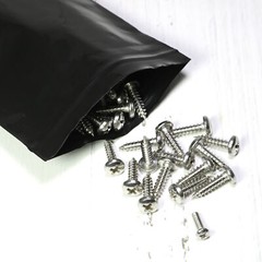 100pc Two-Sided Black Soft Plastic Sealable QuickQlick™ Bags ~2.5x4in Outer Size
