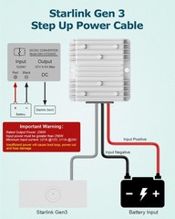 Starlink Gen 3 Power Cord 12V to 57V 4.5A Conversion Kit for Starlink Gen 3 P…
