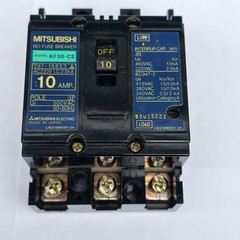 Mitsubishi NF30-CS 10A 3 Pole No-Fuse Circuit Breaker 220VAC Open Box Japan