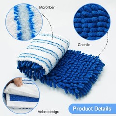 Dlaimi 4 Pack Mop Heads Replacements Compatible For Ocedar Dual-Action Flip Mop