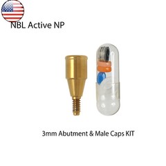 US Dental Attachment Locator Abutment for Nobel Biocare NP/RP 1-5mm Caps Kit