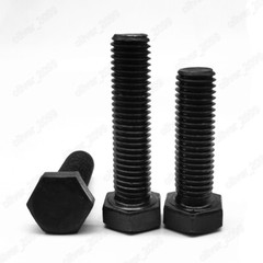 Black 8.8 Steel Hexagon Head Screws Left Hand Thread M3 M4 M5 M6 M8 M10 M12-M20