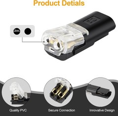 80 PCS Reusable Clamp Terminal Blocks Plug-In Quick Wire Connectors for Cables