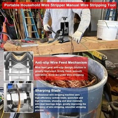 Manual Wire Stripping Machine Drill Powered Hand Crank Wire Stripper Tool 1-25MM